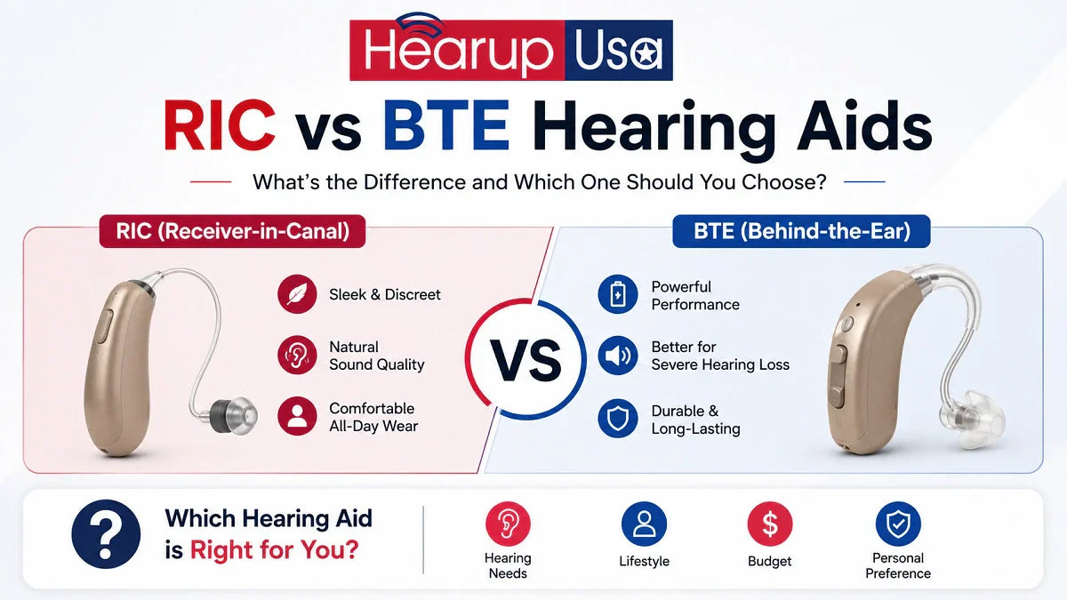 RIC vs BTE Hearing Aids – What's the Difference and Which One Should You Choose?