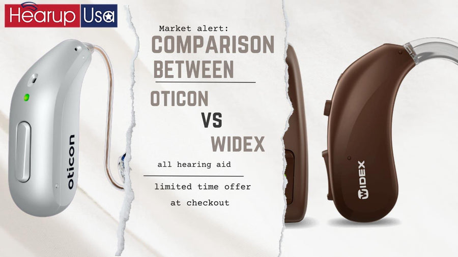 What's the key difference between Widex and Oticon hearing aids?