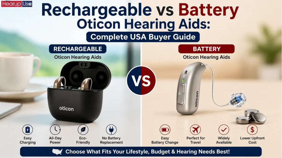 Audífonos Oticon Recargables vs. a Pilas: Guía Completa para Compradores en EE. UU.
