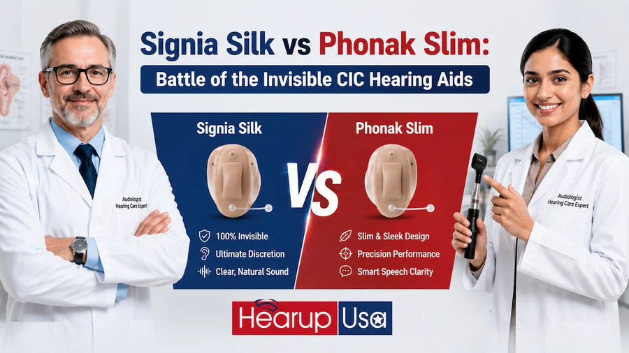 Signia Silk vs Phonak Slim: Battle of the Invisible Hearing Aids.