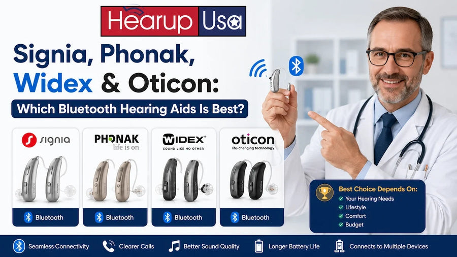 Signia, Phonak, Widex & Oticon: Which Bluetooth Hearing Aids Is Best in 2026?