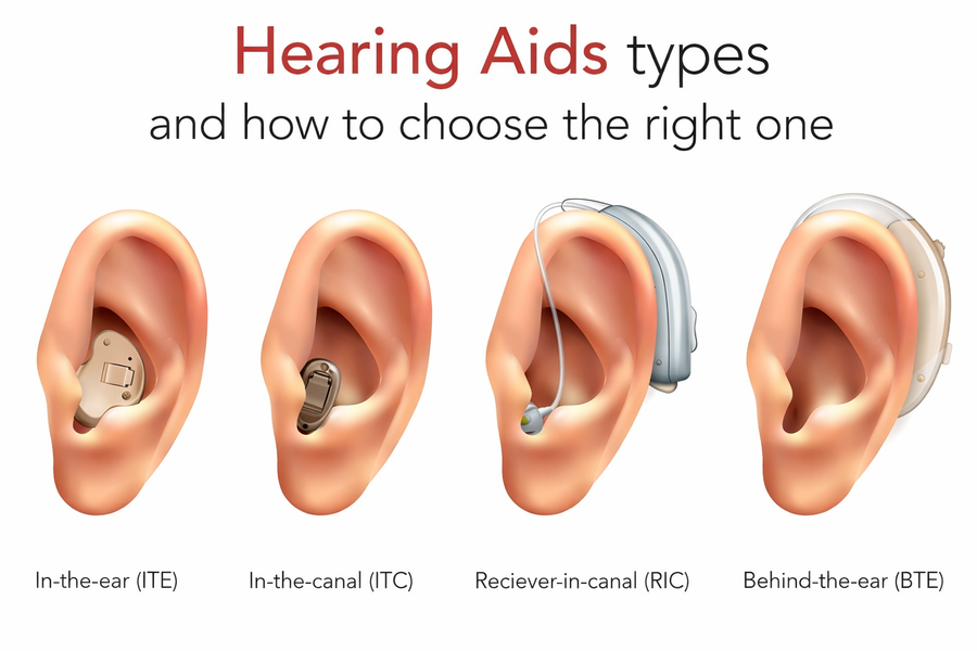 Hearing Aid Types and How to Choose the Right Hearing Aids