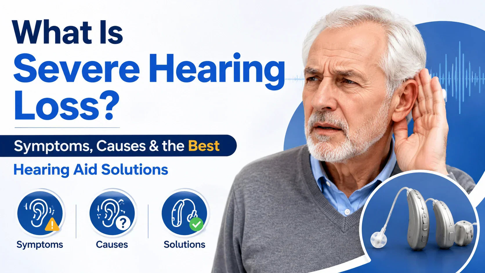 What Is Severe Hearing Loss? Symptoms, Causes & the Best Hearing Aid Solutions