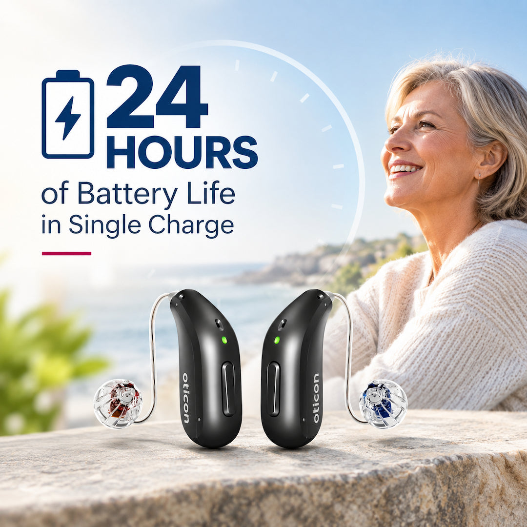 Oticon Reveal 1 Hearing Aids - World's First Dual AI Technology | Rechargeable Bluetooth Hearing Aid