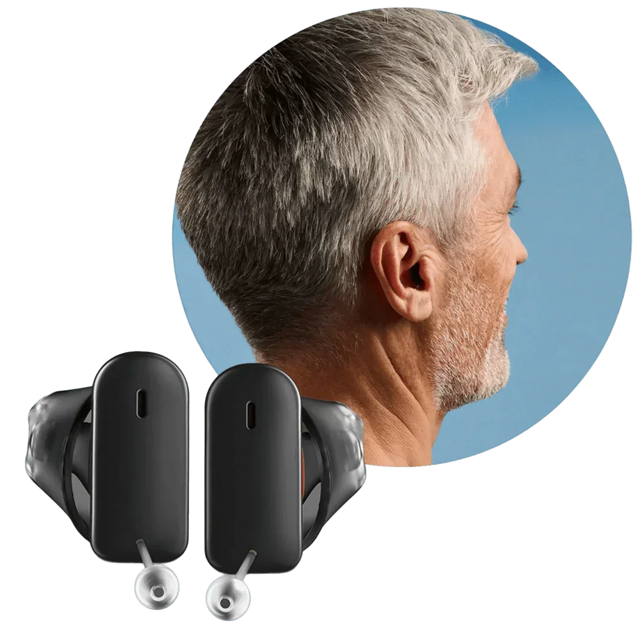 Signia Silk Charge & Go 3IX with CROS | Rechargeable Ultra-Small & Invisible CIC Hearing Aid - 32 Channel