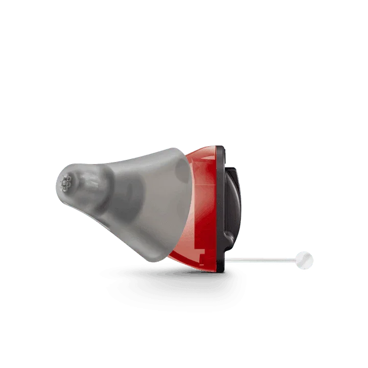 Signia Silk 7X CIC Hearing Aid  | 48 Channels, Red & Blue Digital Aids