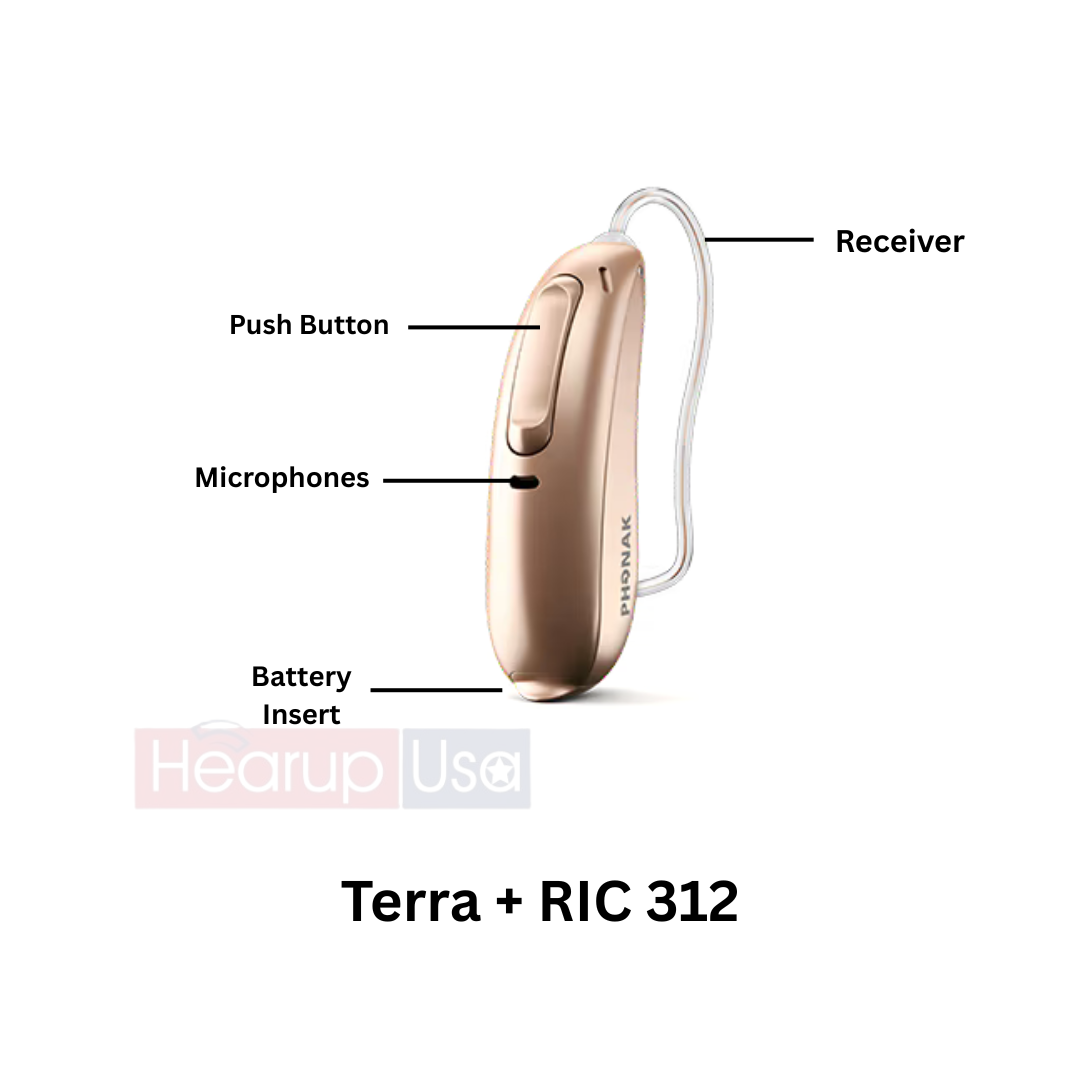 Phonak Terra+ RIC 312 | Digital Hearing Aid with Bluetooth & Direct Streaming