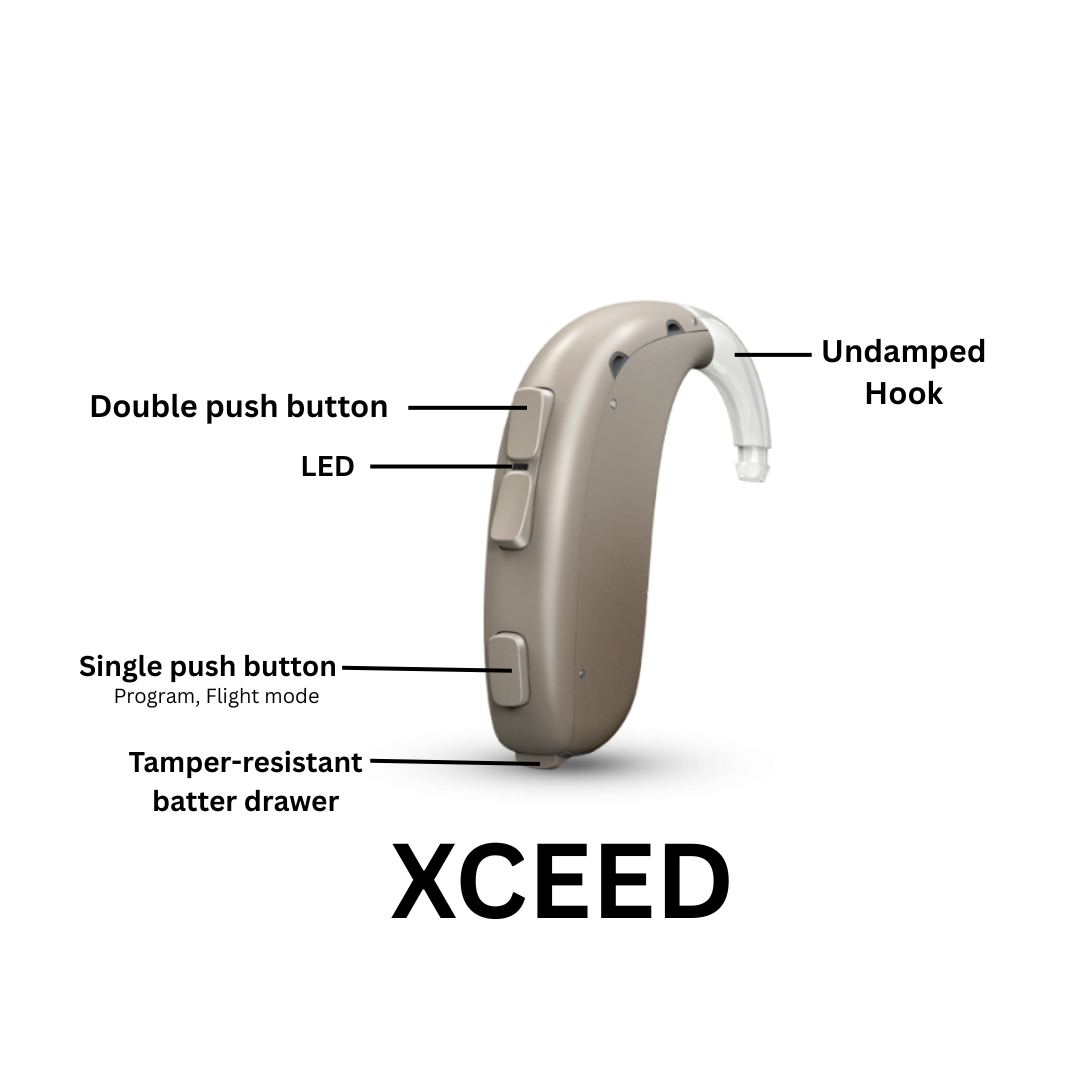 Oticon Xceed 1 Ultra Power BTE Non Rechargeable Tinnitus Balance, Bluetooth Enabled Hearing Aid