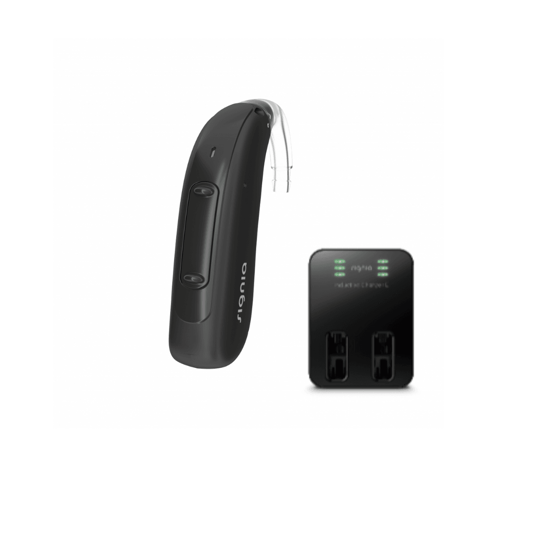 Signia Motion Charge& GO 1X, Behind The Ear (BTE) Rechargeable Hearing ...