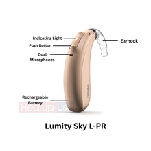 Phonak Sky Lumity L70-PR | Rechargeable BTE 20 Channels Hearing Aid with Bluetooth & Motion Sensor